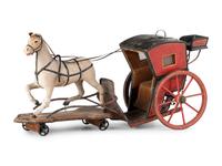 A Horse Drawn Carriage Pull Toy