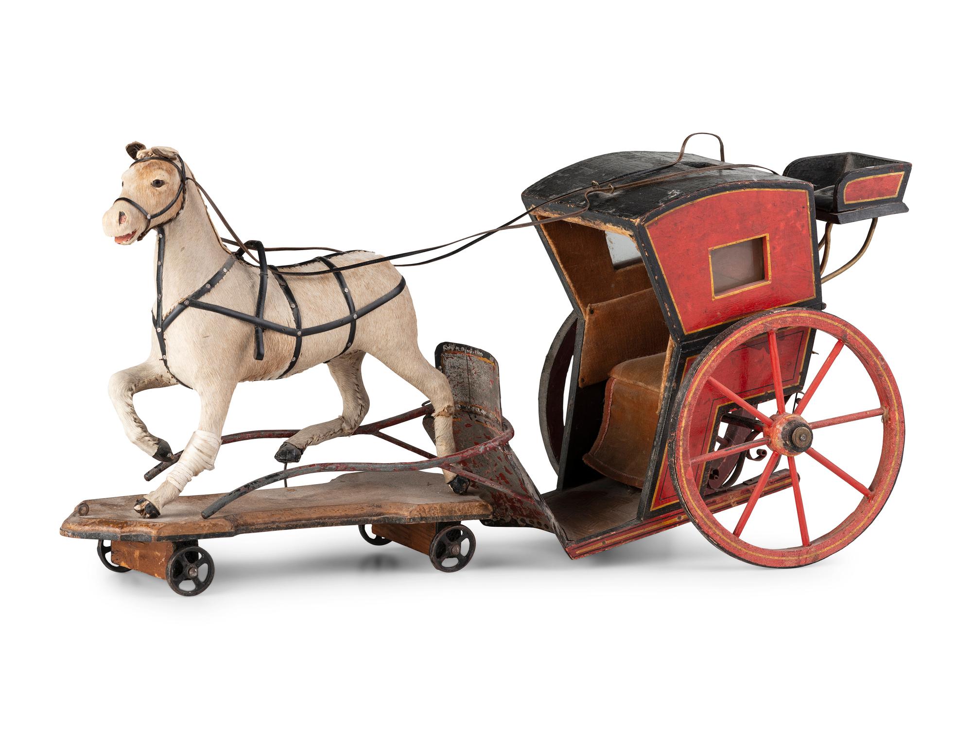A Horse Drawn Carriage Pull Toy