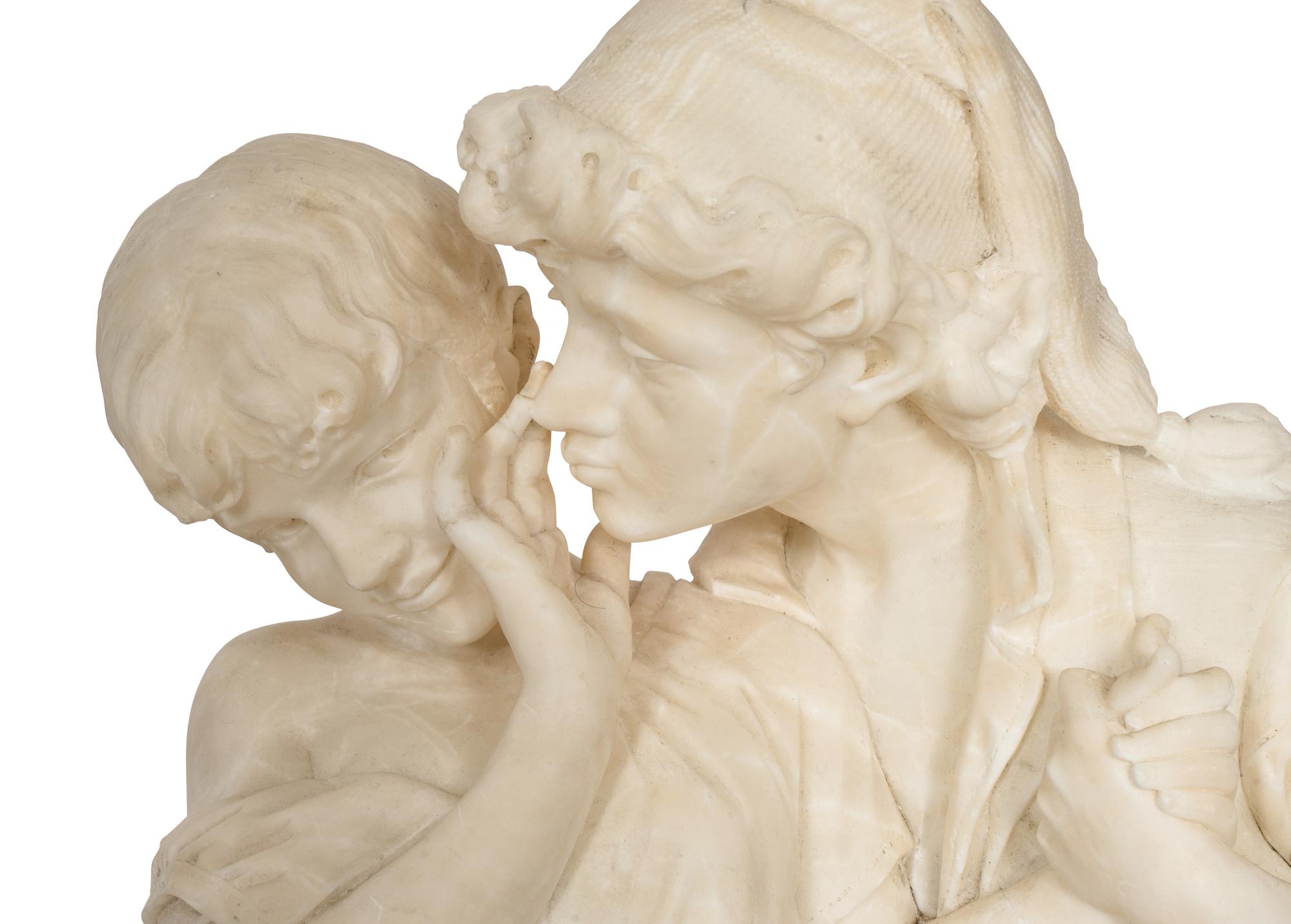 Young Couple Stealing a Kiss