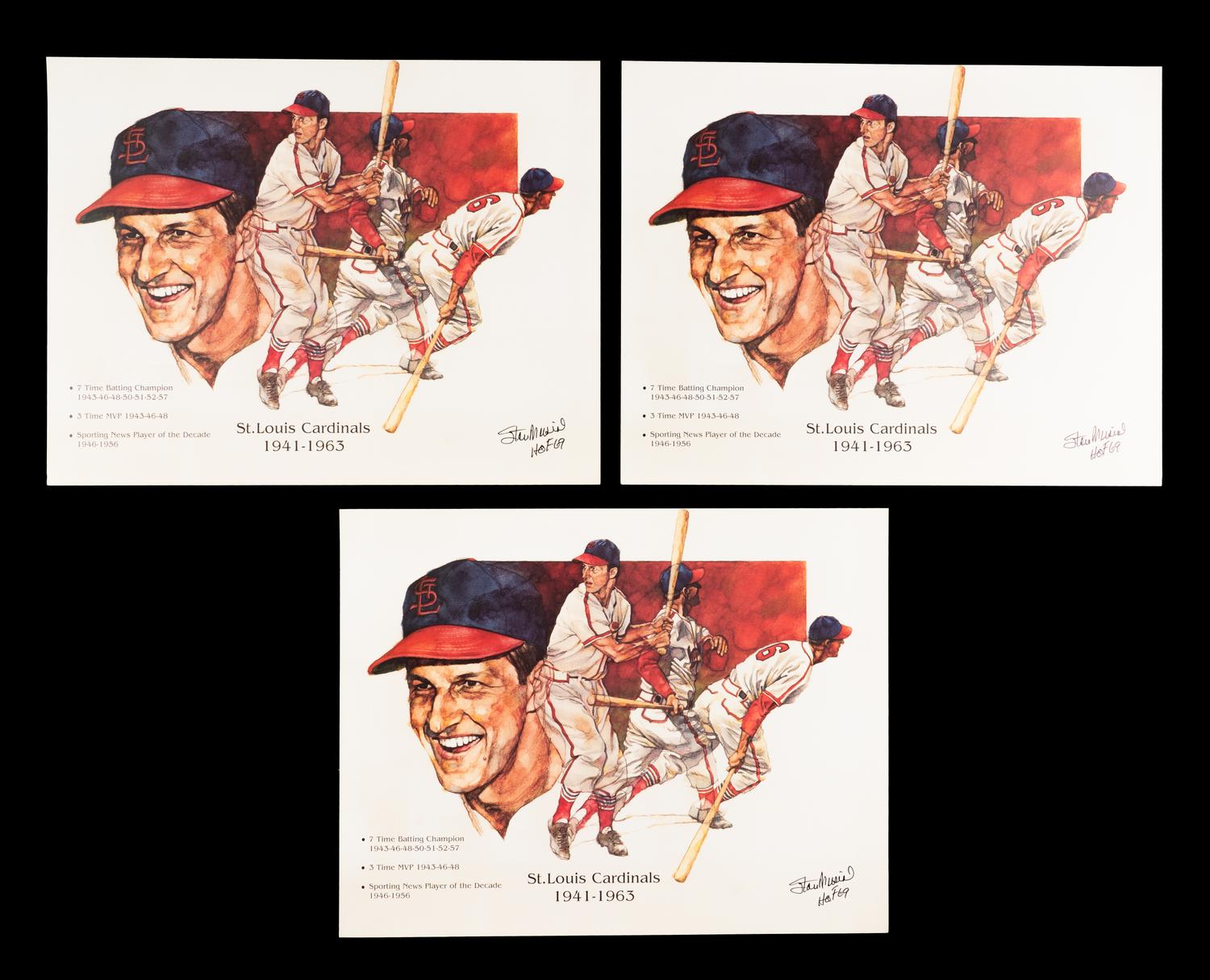 A Collection of Stan Musial Signed Autograph Items (26)