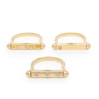 Three Stories, Collection of Three Diamond and Yellow Gold Flip Top Rings