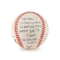 A Stan Musial Multi Career Achievement/Stat Inscribed Signed Autograph Baseball