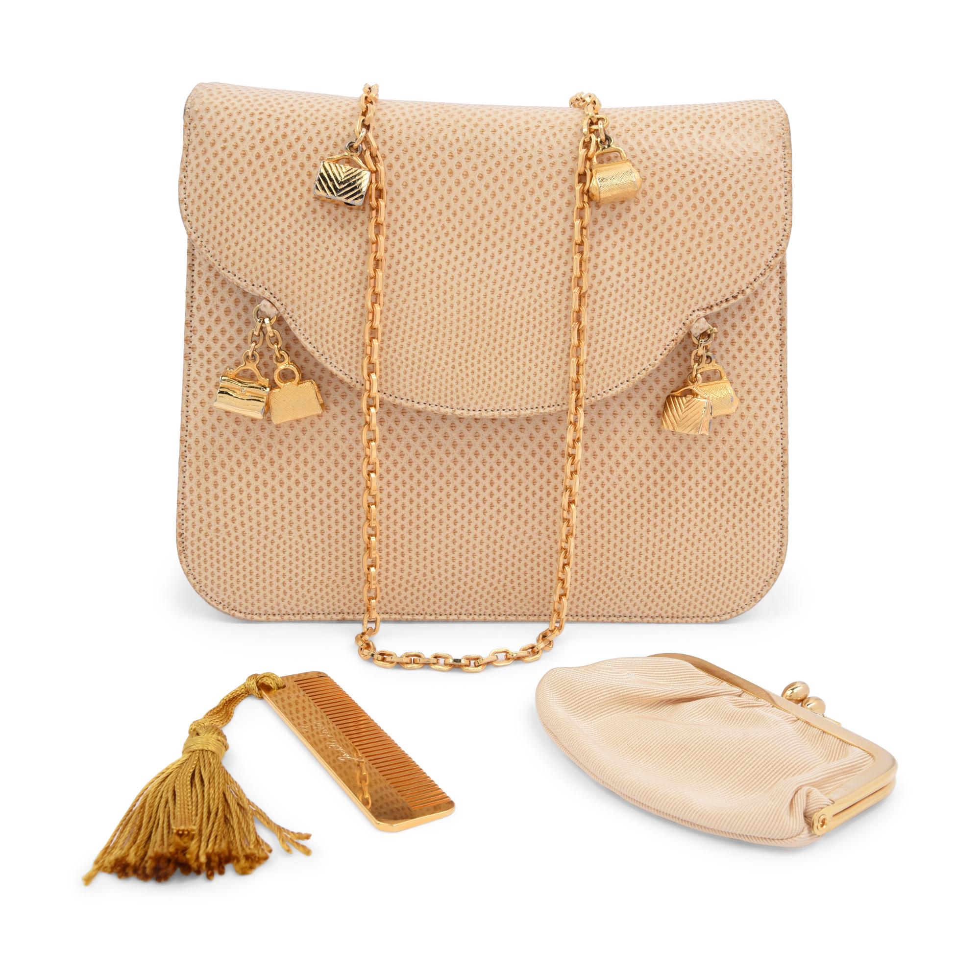 Judith Leiber Lizard Skin Shoulder Bag