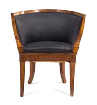A Biedermeier Mahogany Bureau Chair Height 30 inches. — SECOND QUARTER 19TH CENTURY