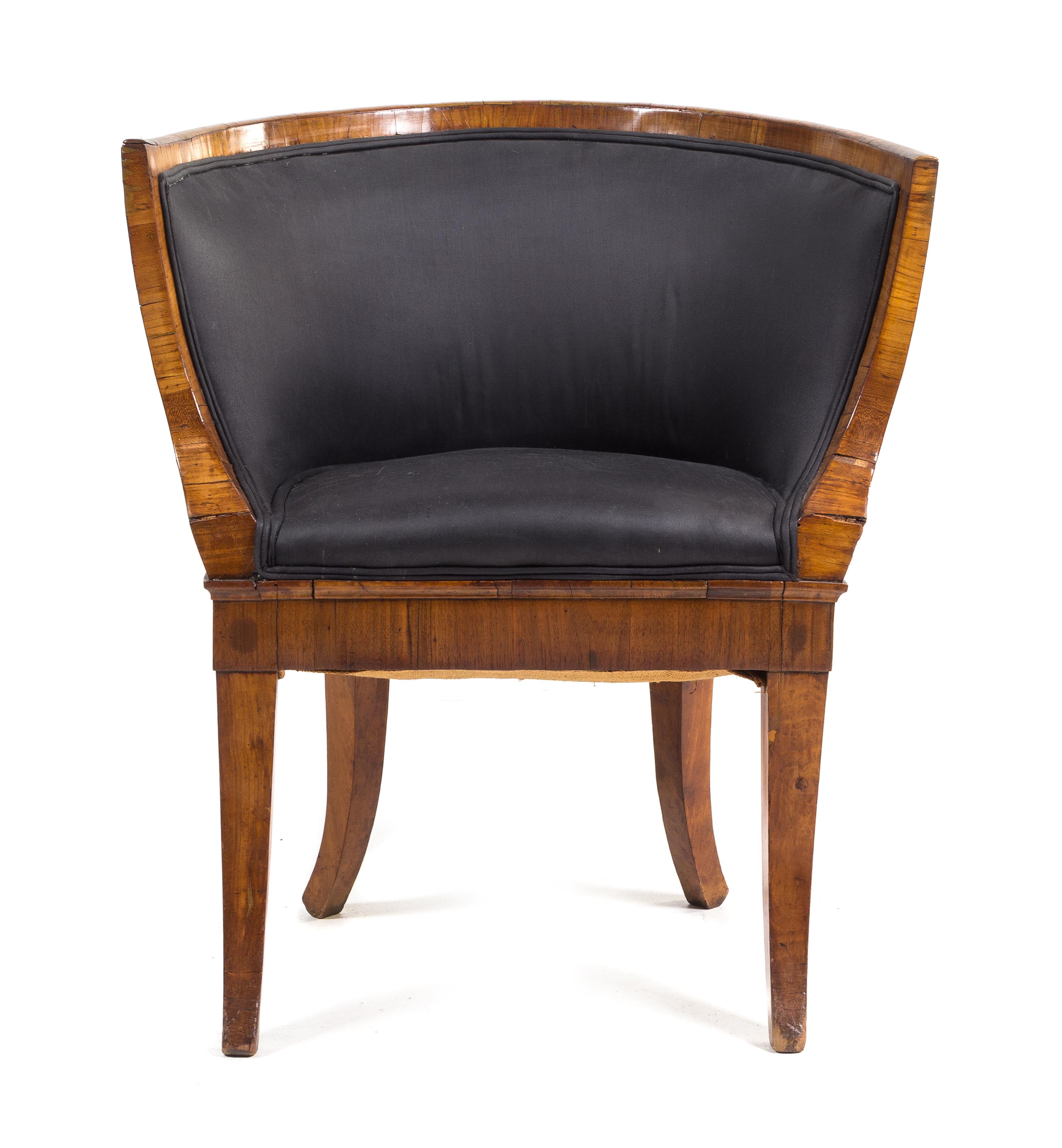 A Biedermeier Mahogany Bureau Chair Height 30 inches. — SECOND QUARTER 19TH CENTURY