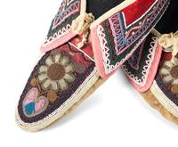 Maliseet Beaded Hide Moccasins
