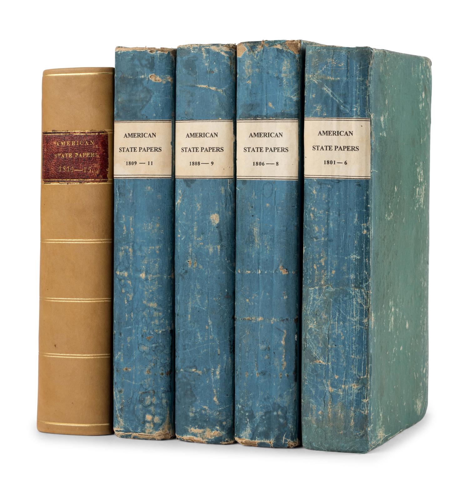 [STATE PAPERS]. State Papers and Publick Documents of the United States from the Accession of Thomas Jefferson to the Presidency. Boston: T.B. Wait & Sons. 1814-1815.