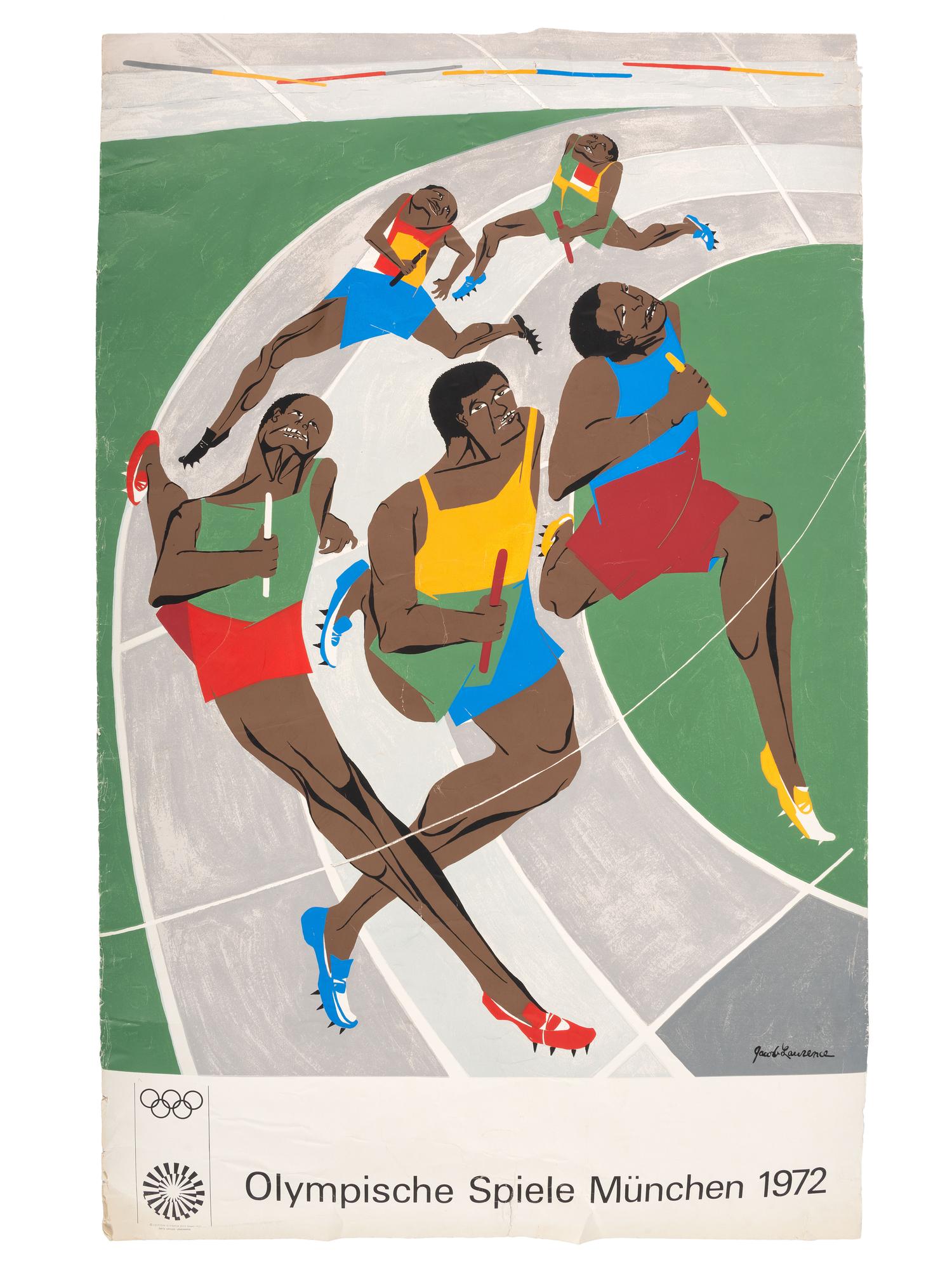 LAWRENCE, Jacob (1917-2000), artist. Olympische Spiele München . 1971.