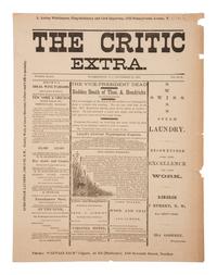 [POLITICS] VP Thomas A. Hendricks' death announced in The Critic EXTRA . Washington, DC: 24 Nov 1885.