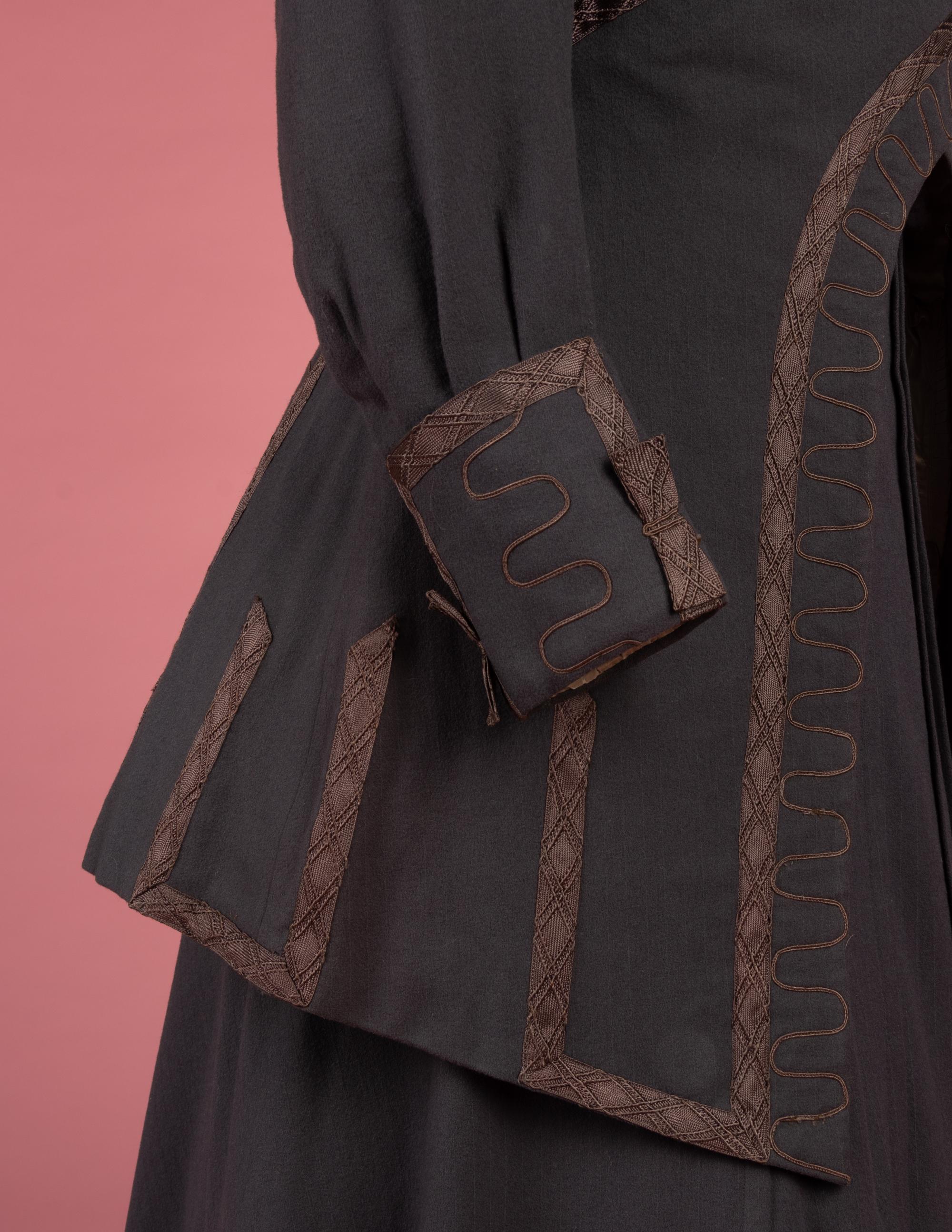 Three-Piece Wool Walking Suit, 1900-10s