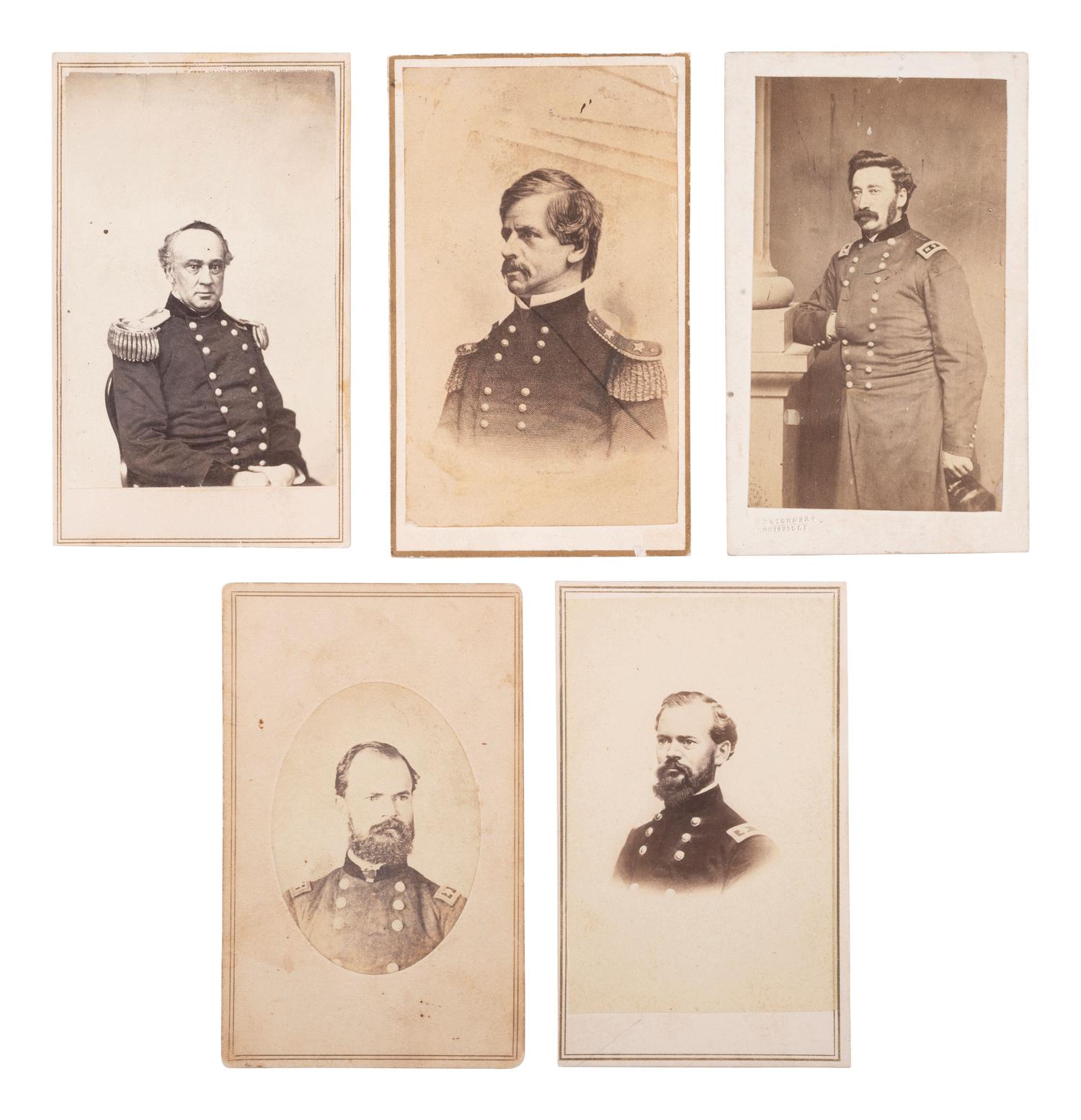 [CIVIL WAR]. 10 CDVs of Union and Confederate generals, many from the Western Theater.