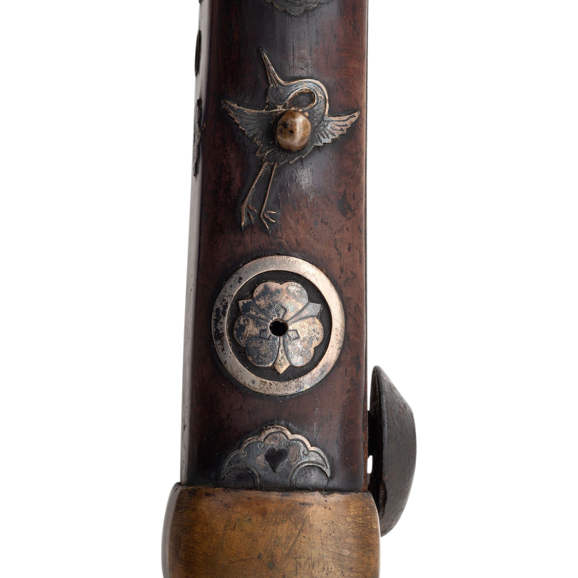 Edo-Period Japanese Tanegashima with Tokugawa Mon