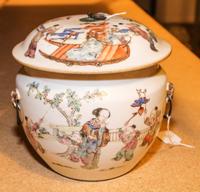 A Chinese Covered Vessel. Height 7 3/4 inches.