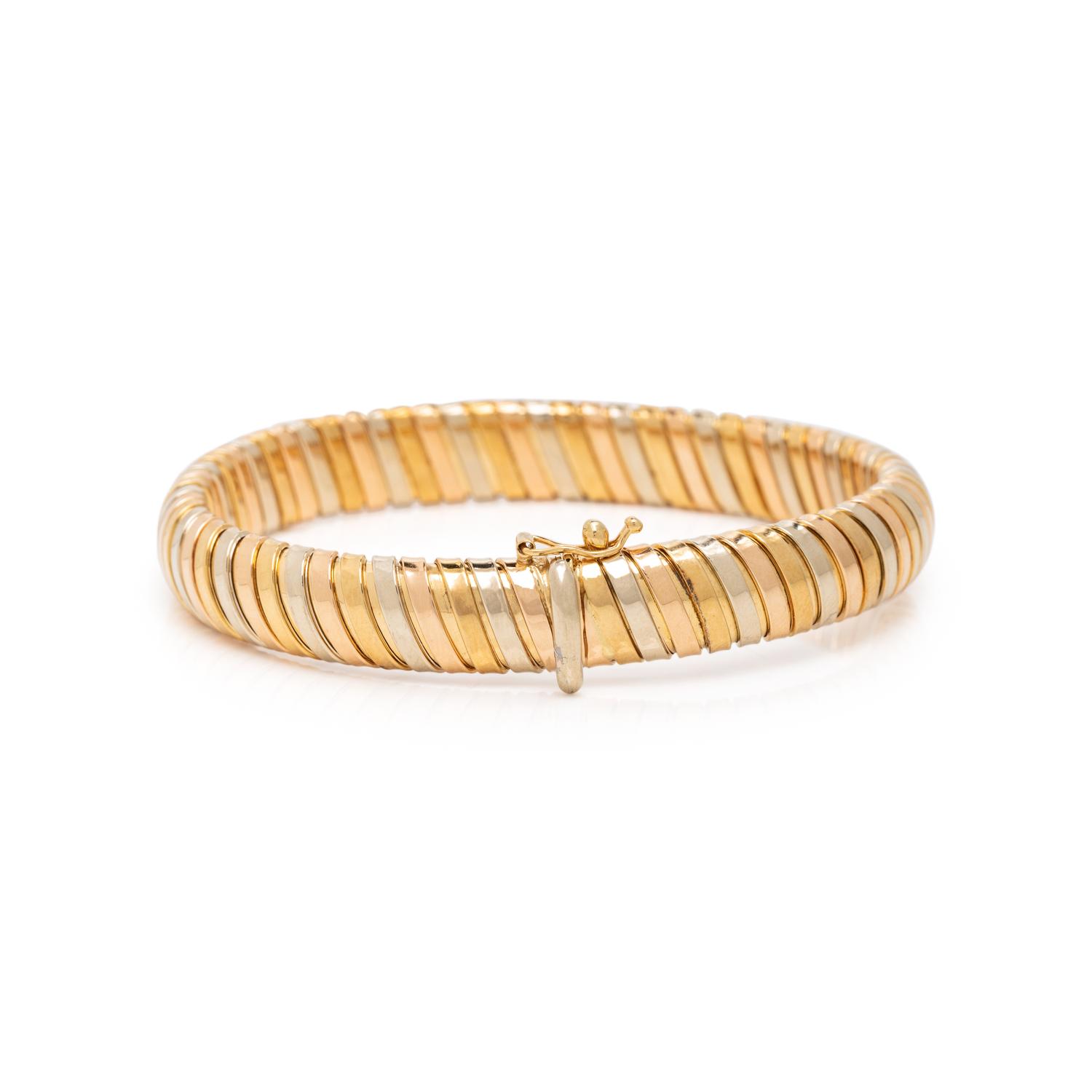 BICOLOR GOLD NECKLACE AND BRACELET