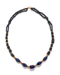 A Western Asiatic Lapis Lazuli and Gold Bead Necklace