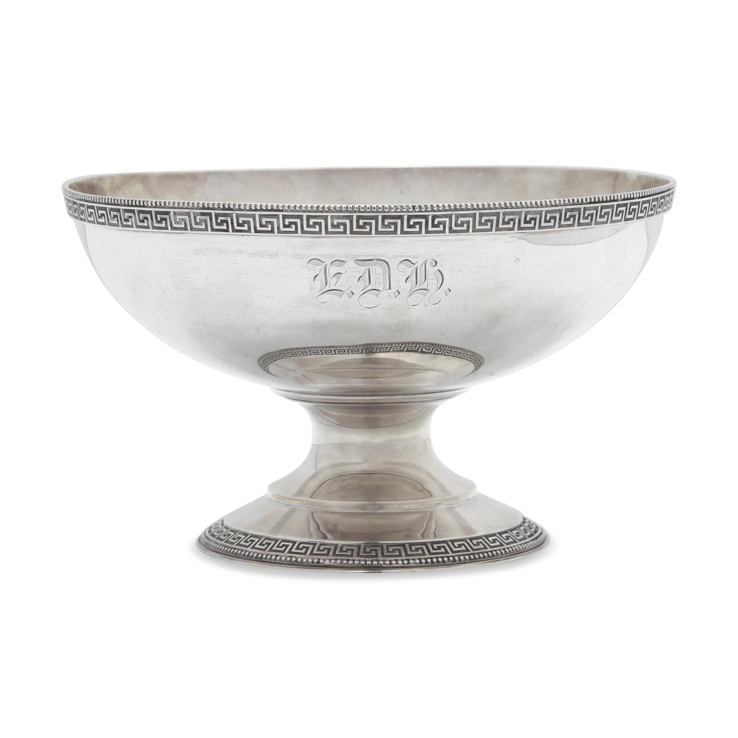 A Neoclassical Sterling Silver Ice Bowl with Pierced Drain