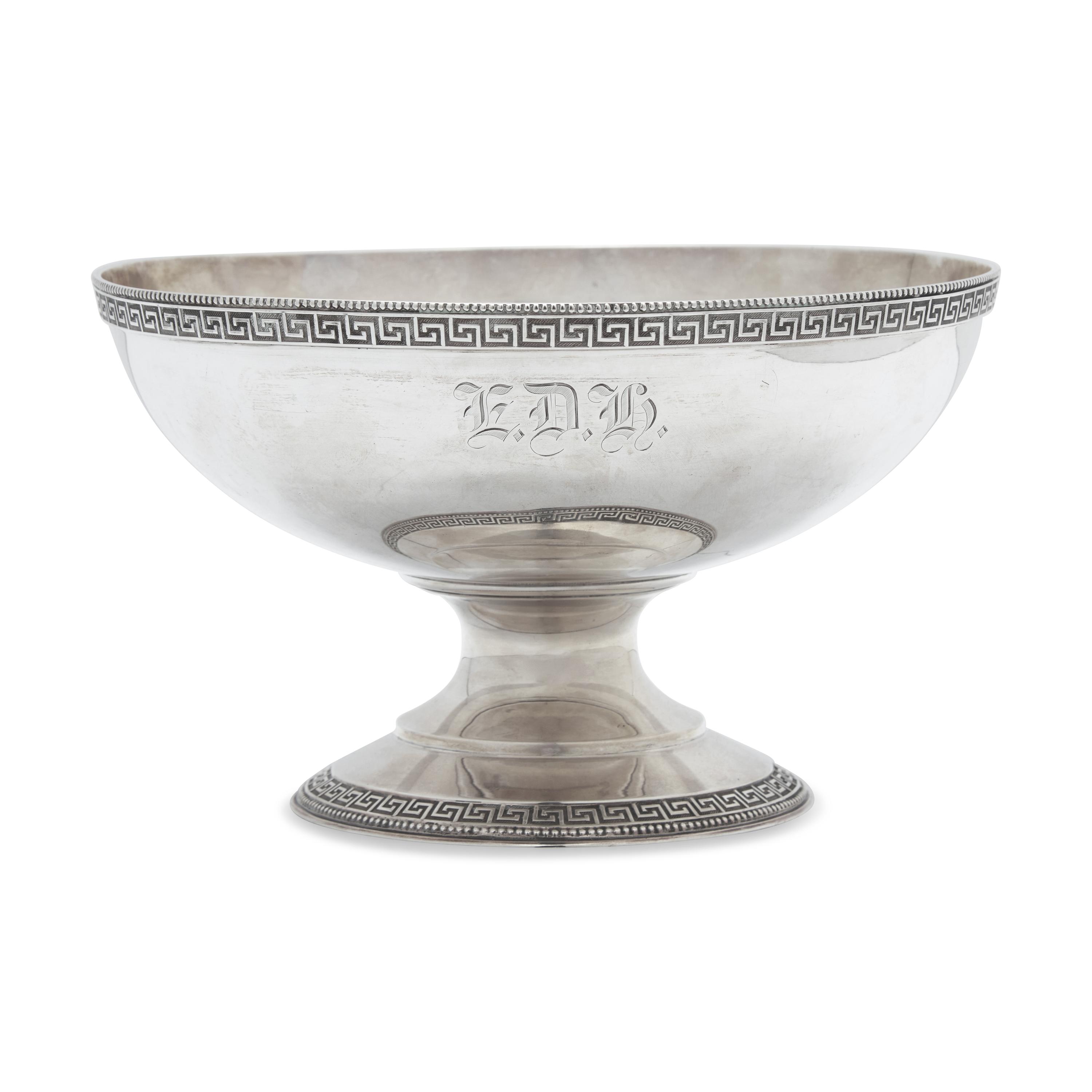 A Neoclassical Sterling Silver Ice Bowl with Pierced Drain