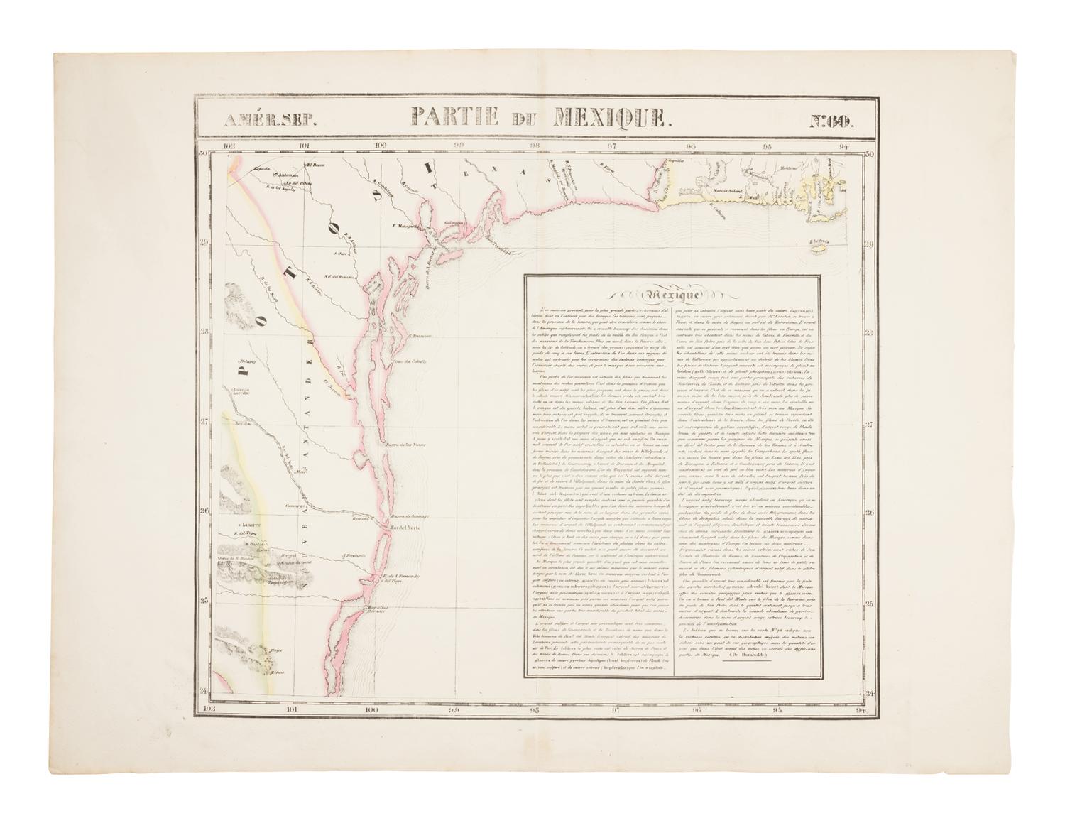VANDERMAELEN, Philippe Marie Guillaume (1795-1869). 5 large-scale colonial maps of Texas. [Brussels]: H. Ode, April & June, 1825.