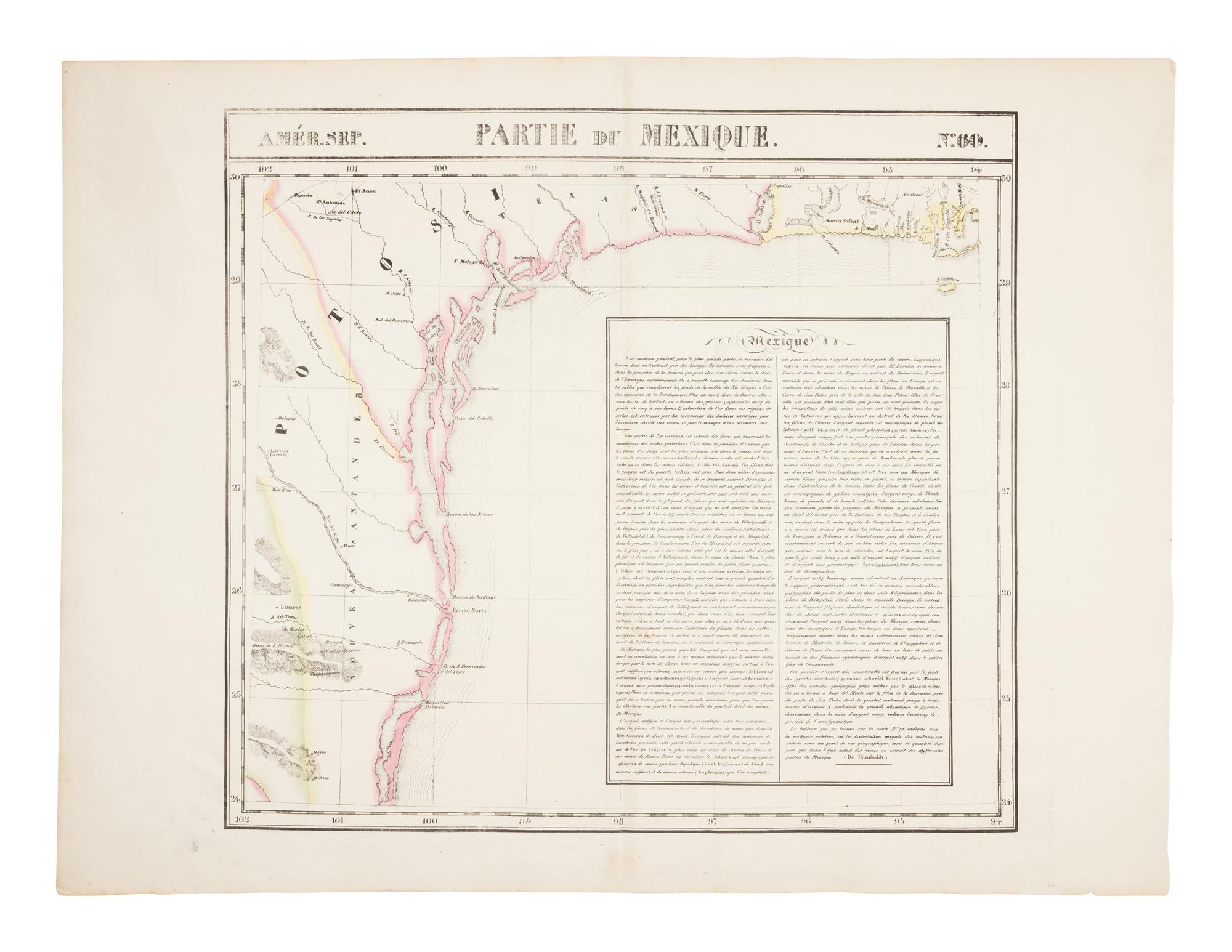 VANDERMAELEN, Philippe Marie Guillaume (1795-1869). 5 large-scale colonial maps of Texas. [Brussels]: H. Ode, April & June, 1825.