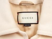 GUCCI, IVORY WOOL COAT