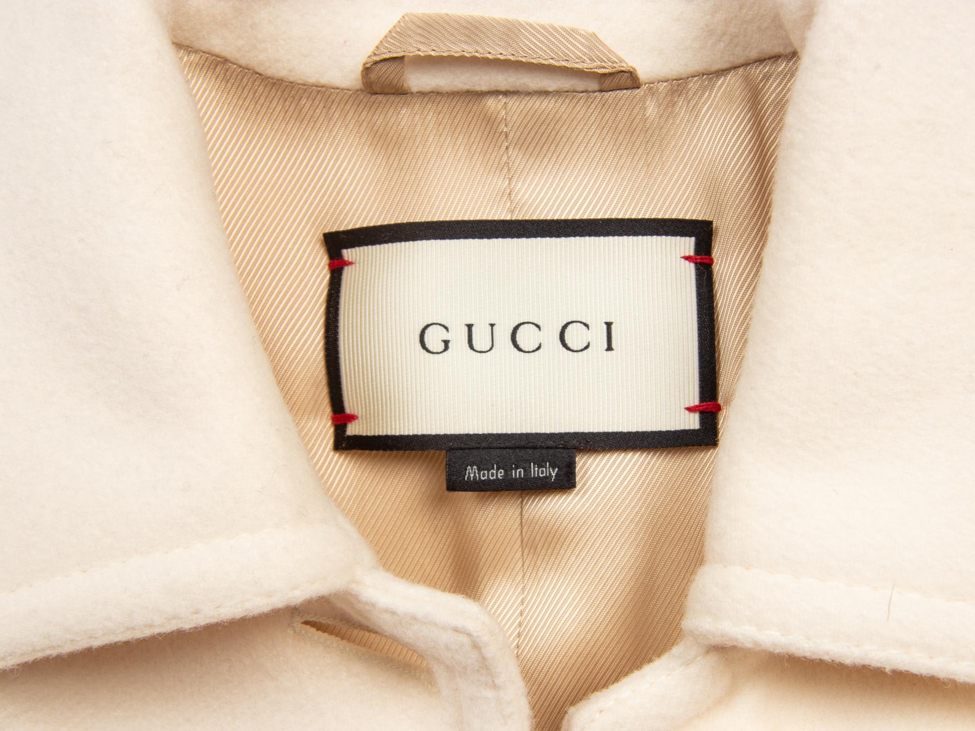GUCCI, IVORY WOOL COAT