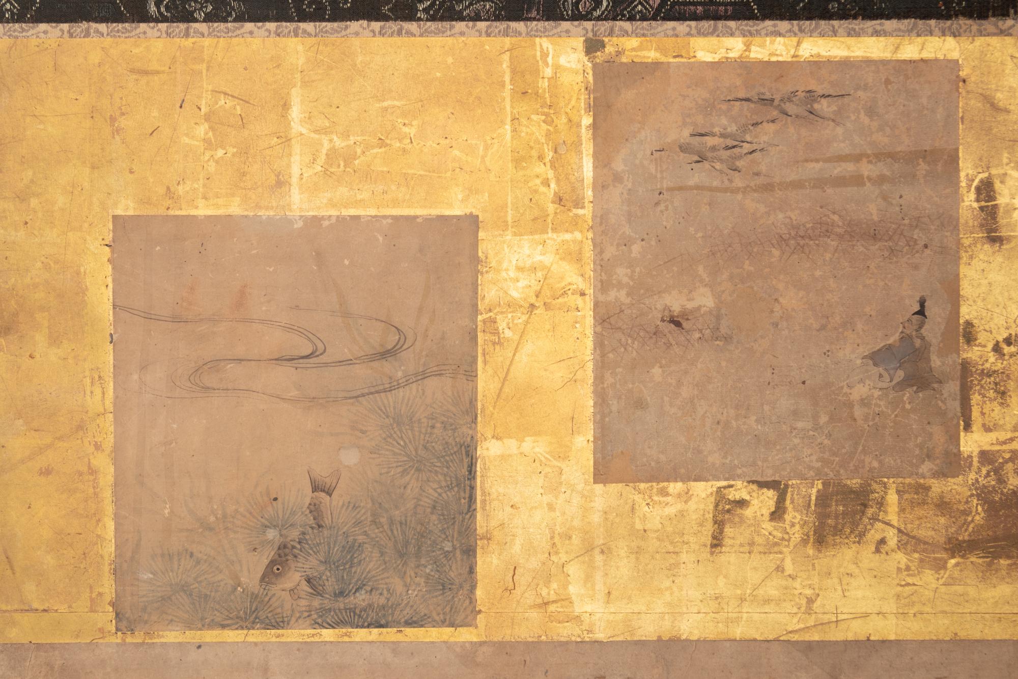 A Japanese Six-Panel Floor Screen