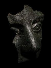 A Roman Bronze Fragmentary Face