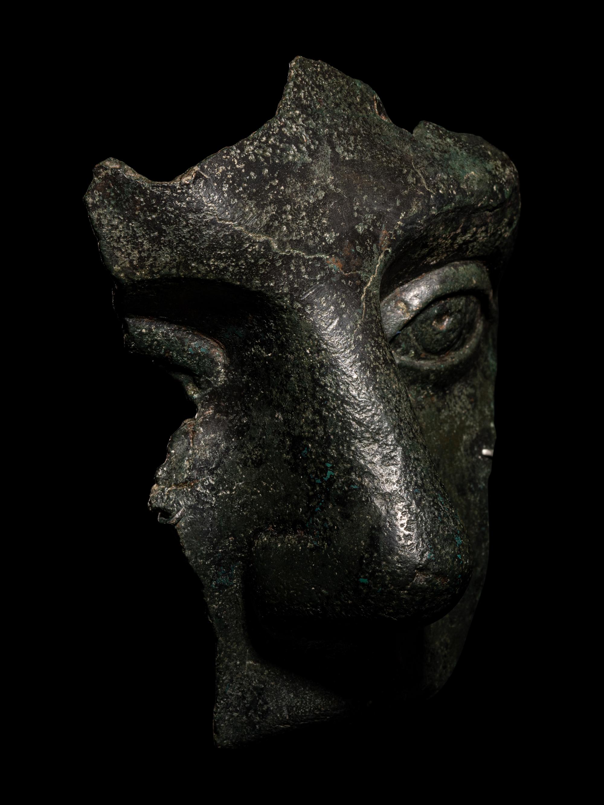 A Roman Bronze Fragmentary Face