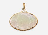 A 14K Yellow Gold, Lapis Lazuli, and Coral Necklace with Detachable Pendant