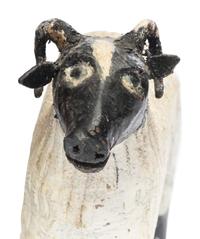 Seven Folk Art Carved and Painted Wood Figures