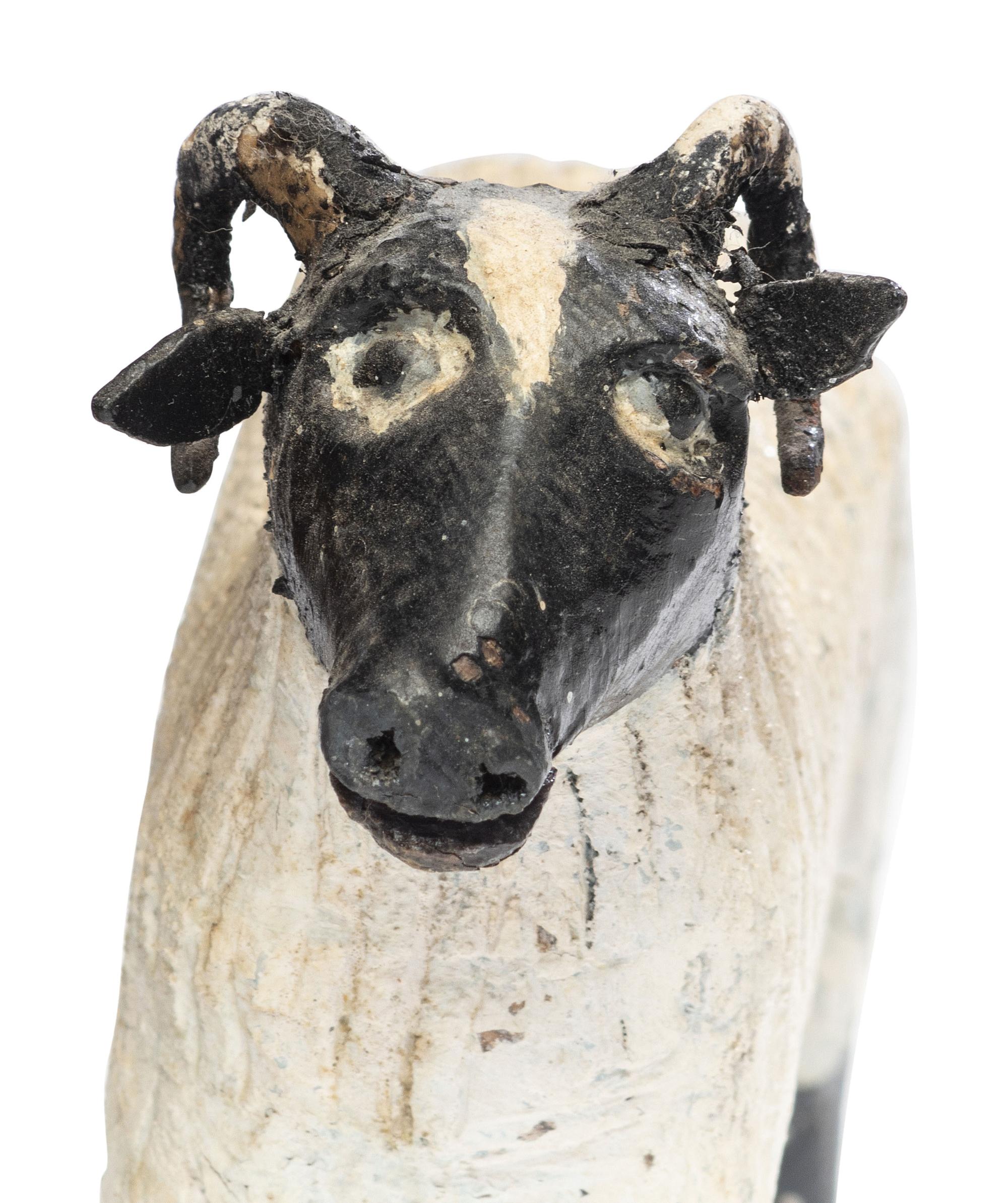 Seven Folk Art Carved and Painted Wood Figures