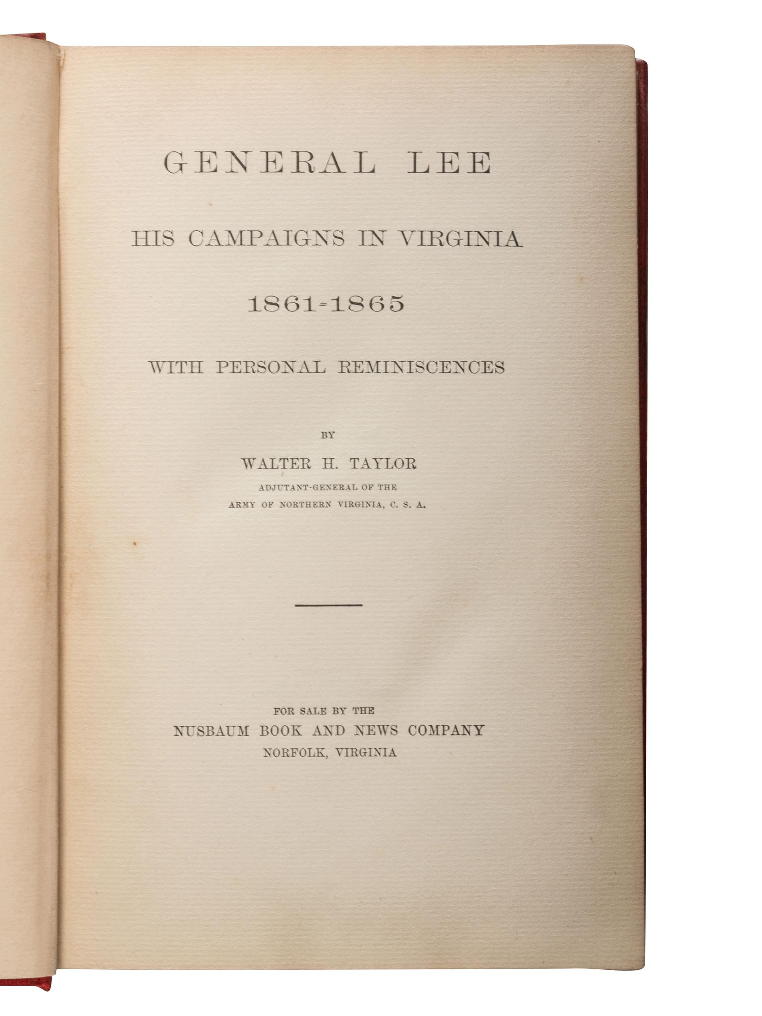 [ROBERT E. LEE]. A group of biographies about Robert E. Lee, comprising: