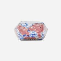 An unusual Chinese underglaze blue and red porcelain brush washer 青花釉裡紅船形筆洗 Possibly Qianlong period ??? ???