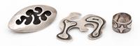 A Collection of Modernist Silver Jewelry, 33.60 dwts.