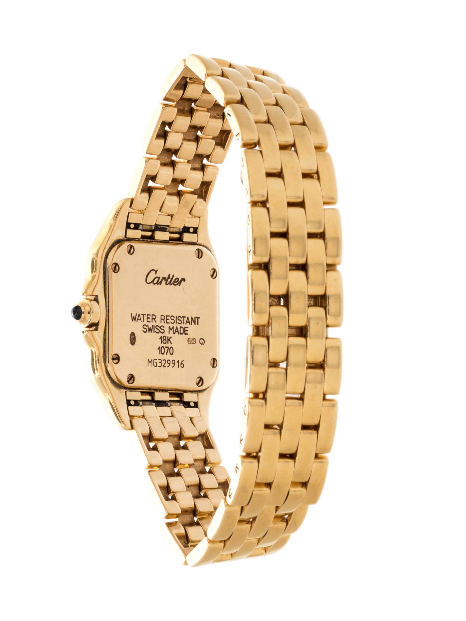 CARTIER, 18K YELLOW GOLD REF. 1070 'PANTHÈRE' WRISTWATCH