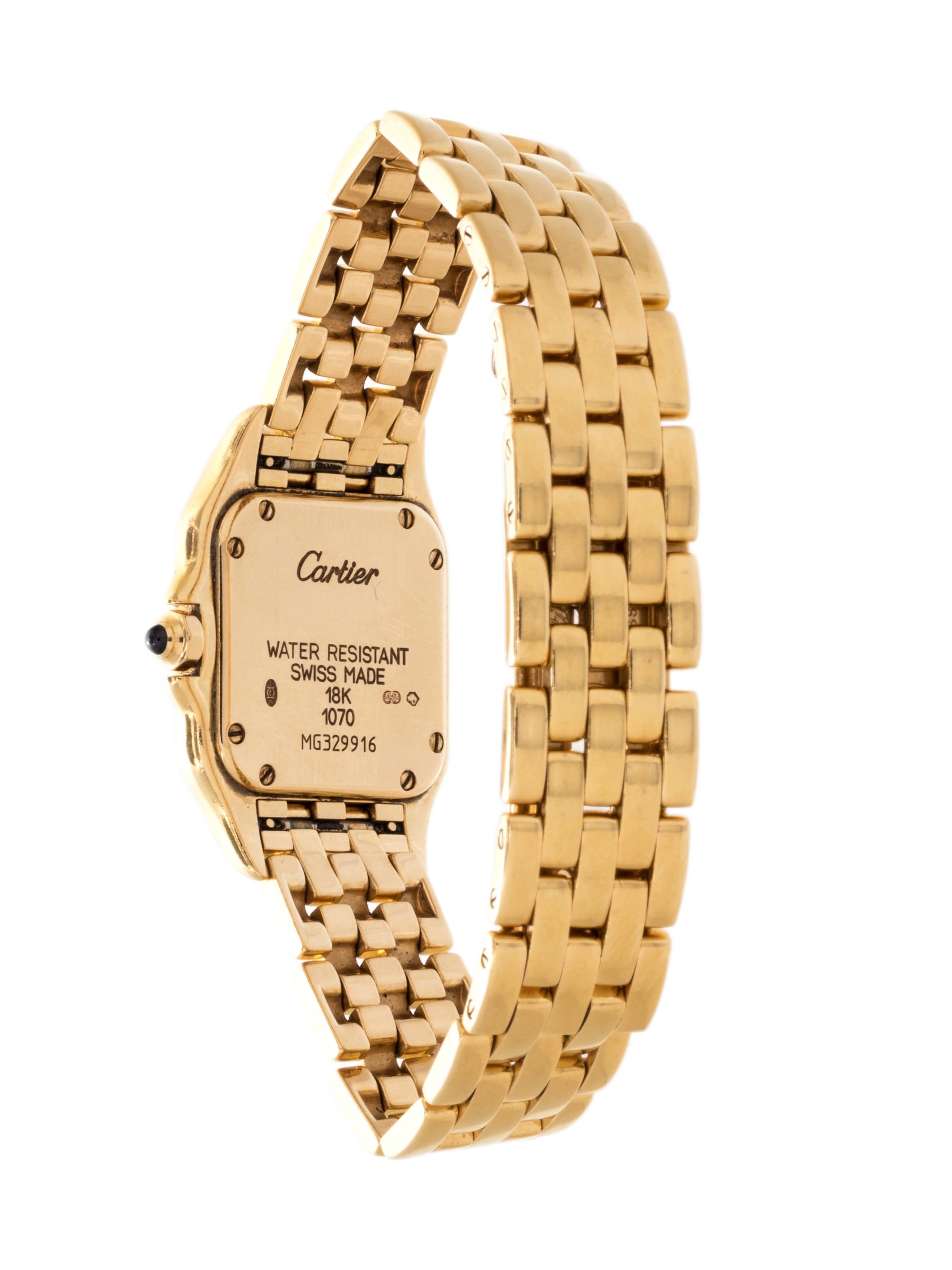 CARTIER, 18K YELLOW GOLD REF. 1070 'PANTHÈRE' WRISTWATCH
