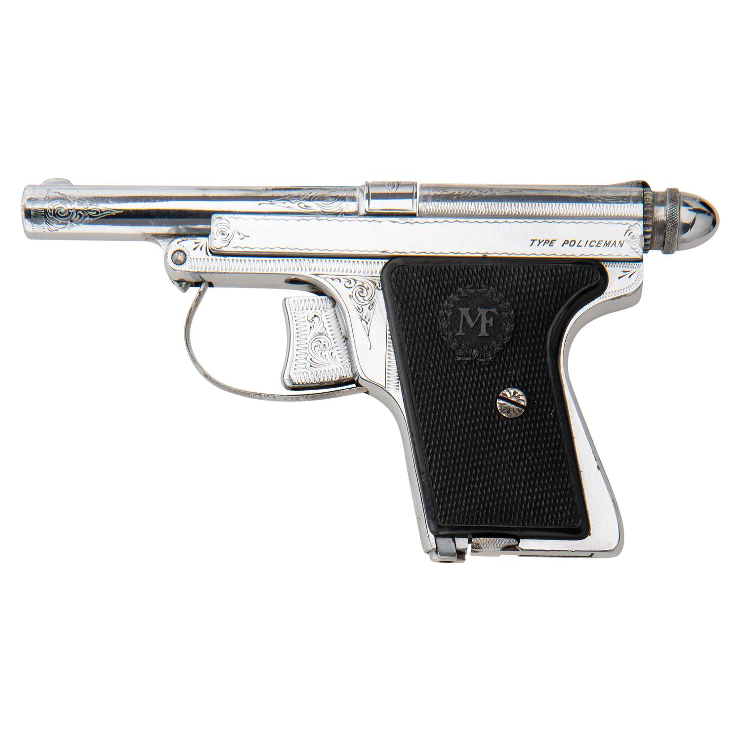 **Nickel Plated and Engraved Le Francais Type Policeman