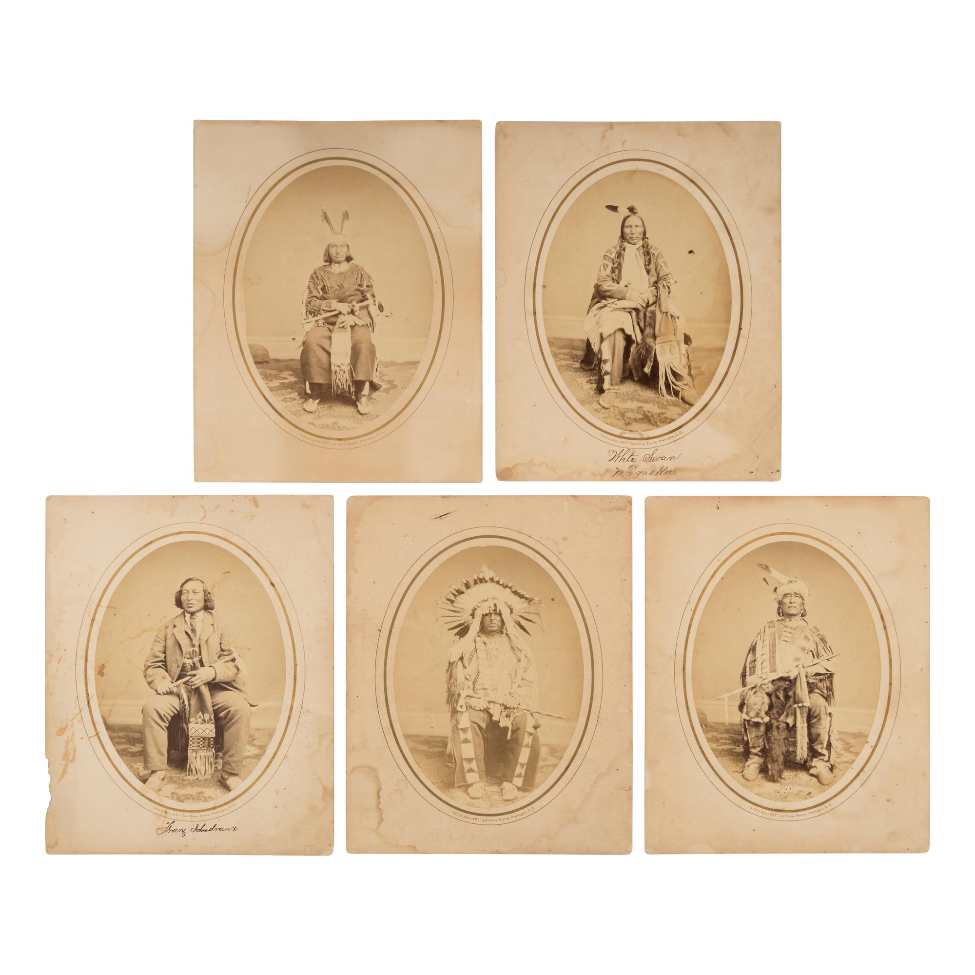 Identified Yankton Sioux Leaders. Washington, DC, ca 1867-1868