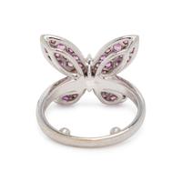 GRAFF, PINK SAPPHIRE AND DIAMOND BUTTERFLY RING