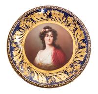 A Continental Porcelain Cabinet Plate Diameter 11 1/ inches.