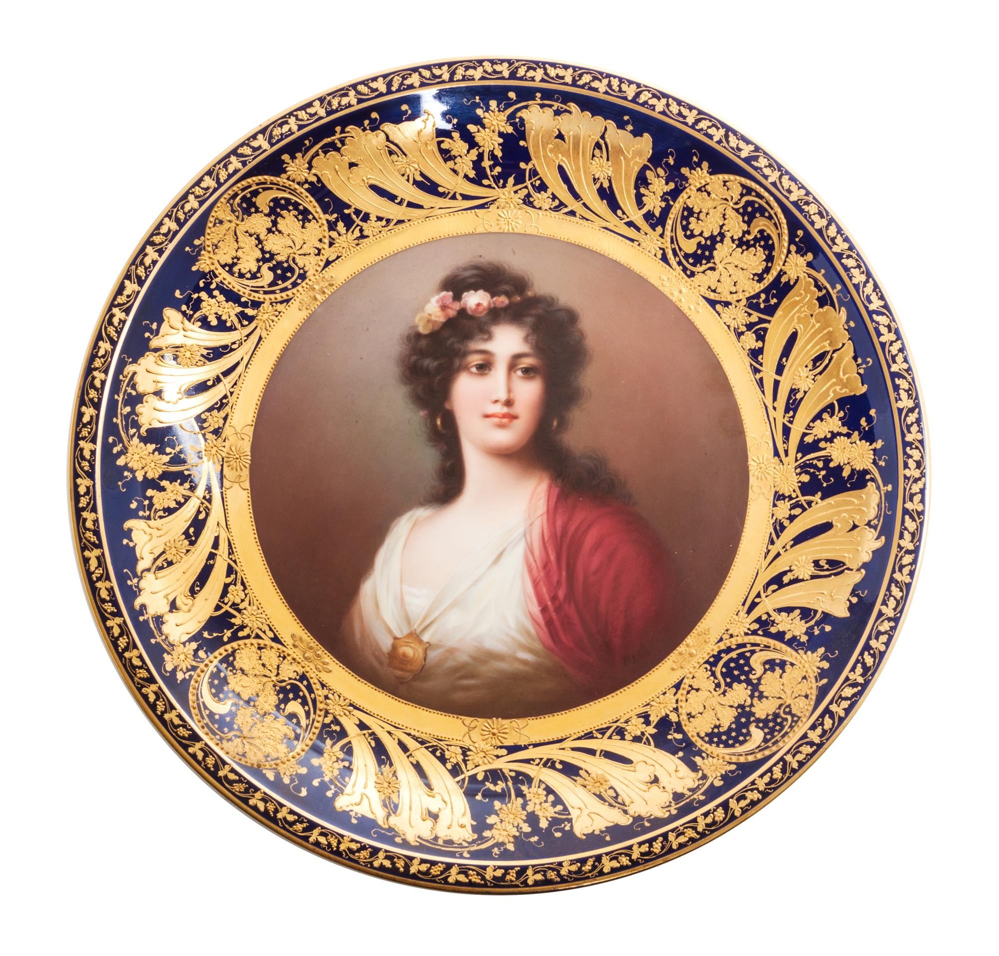 A Continental Porcelain Cabinet Plate Diameter 11 1/ inches.