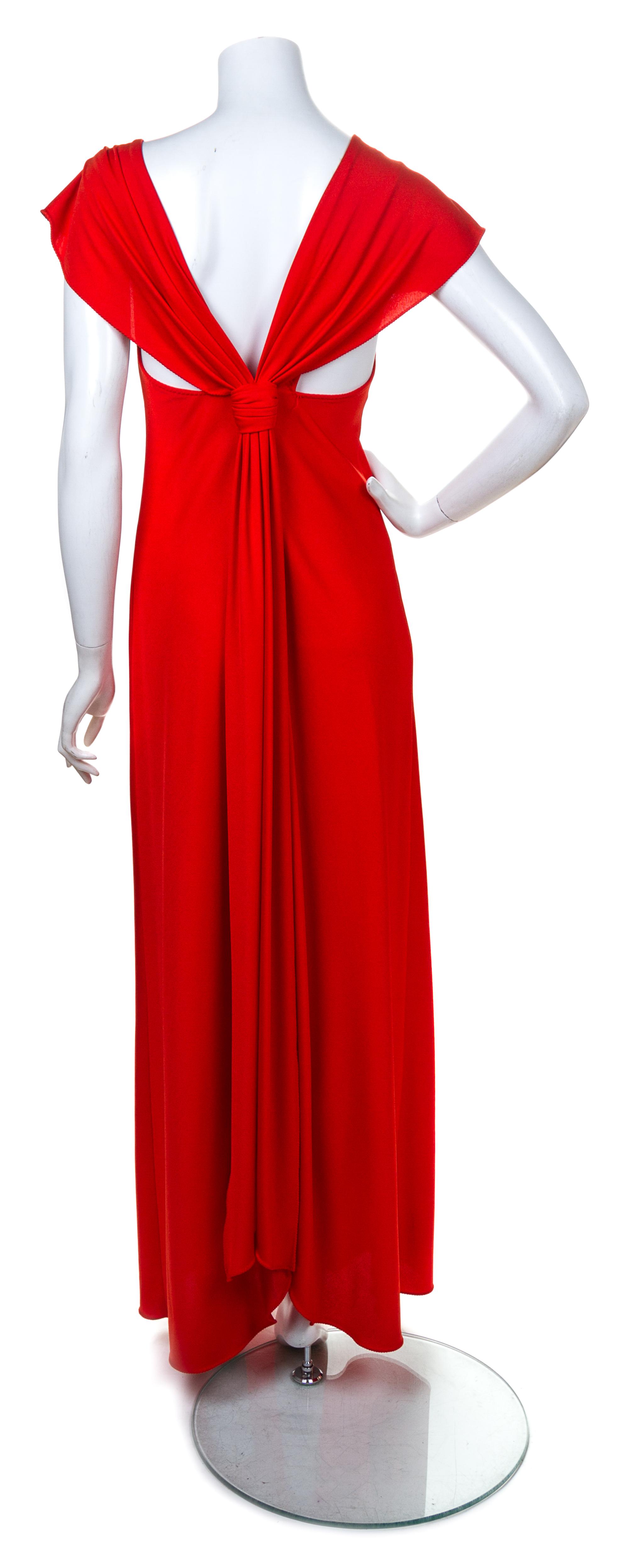 A Stephen Burrows Red Gown,