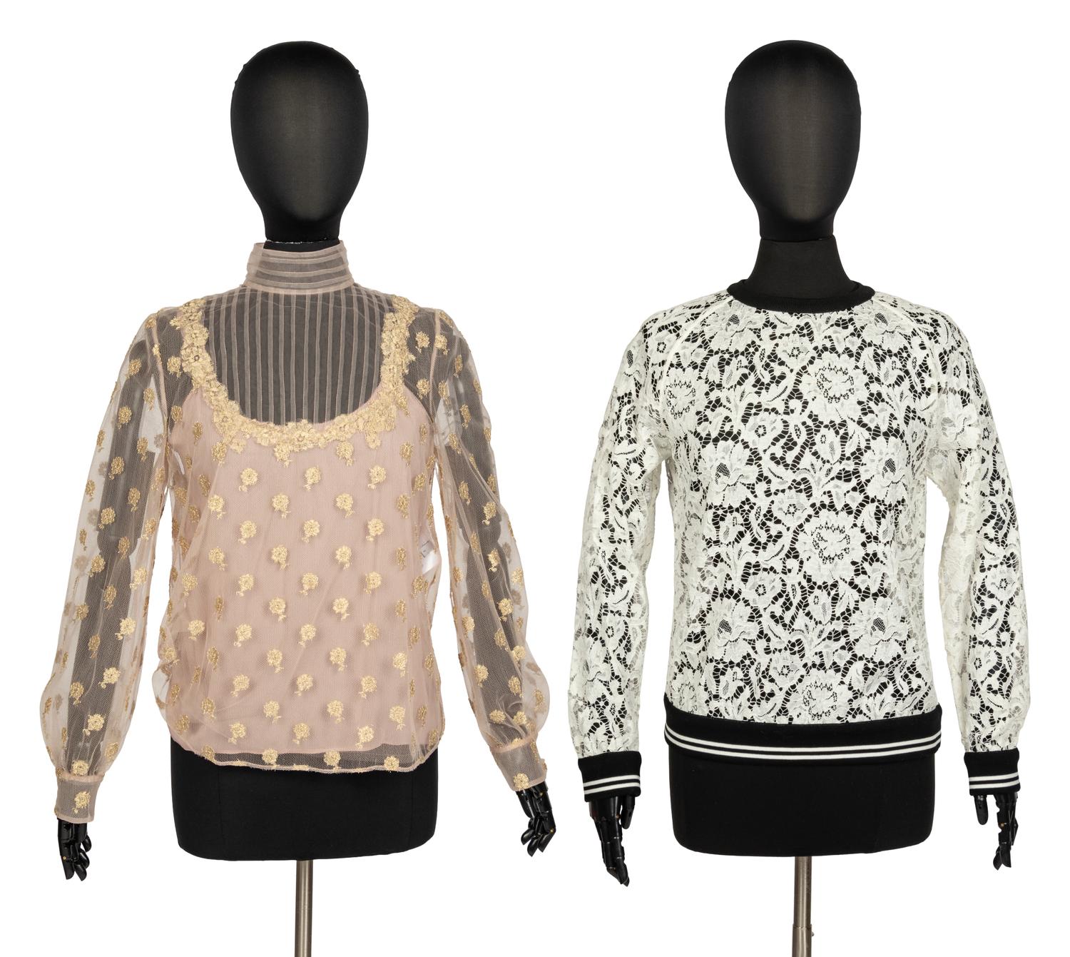 Three Valentino Items: Top & Camisole, Lace Top, 2018-19