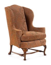 A Queen Anne Walnut Wing Chair
