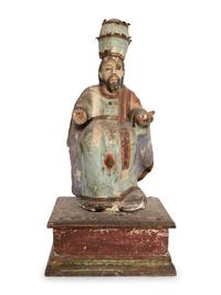 A Spanish Colonial Polychromed Santos