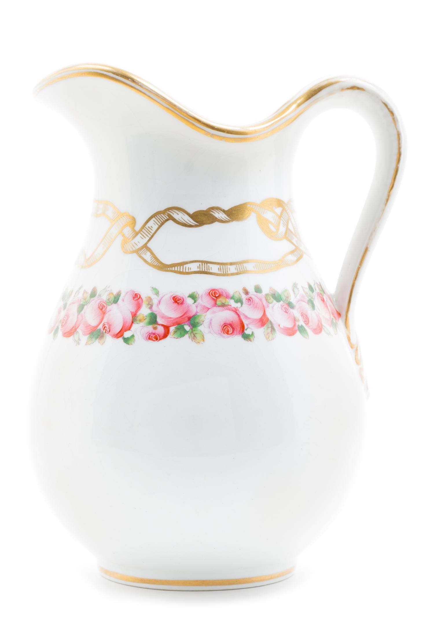 An English Transfer Decorated Pitcher Height 7 1/4 inches. — MINTON