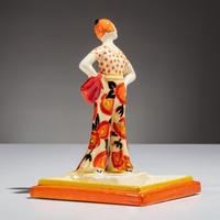 Clarice Cliff (English, 1899–1972) — Lido Lady ashtray, c. 1930