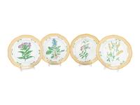 A Set of Thirteen Royal Copenhagen Flora Danica Porcelain Dinner Plates