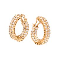 HAMMERMAN BROTHERS, DIAMOND HOOP EARCLIPS