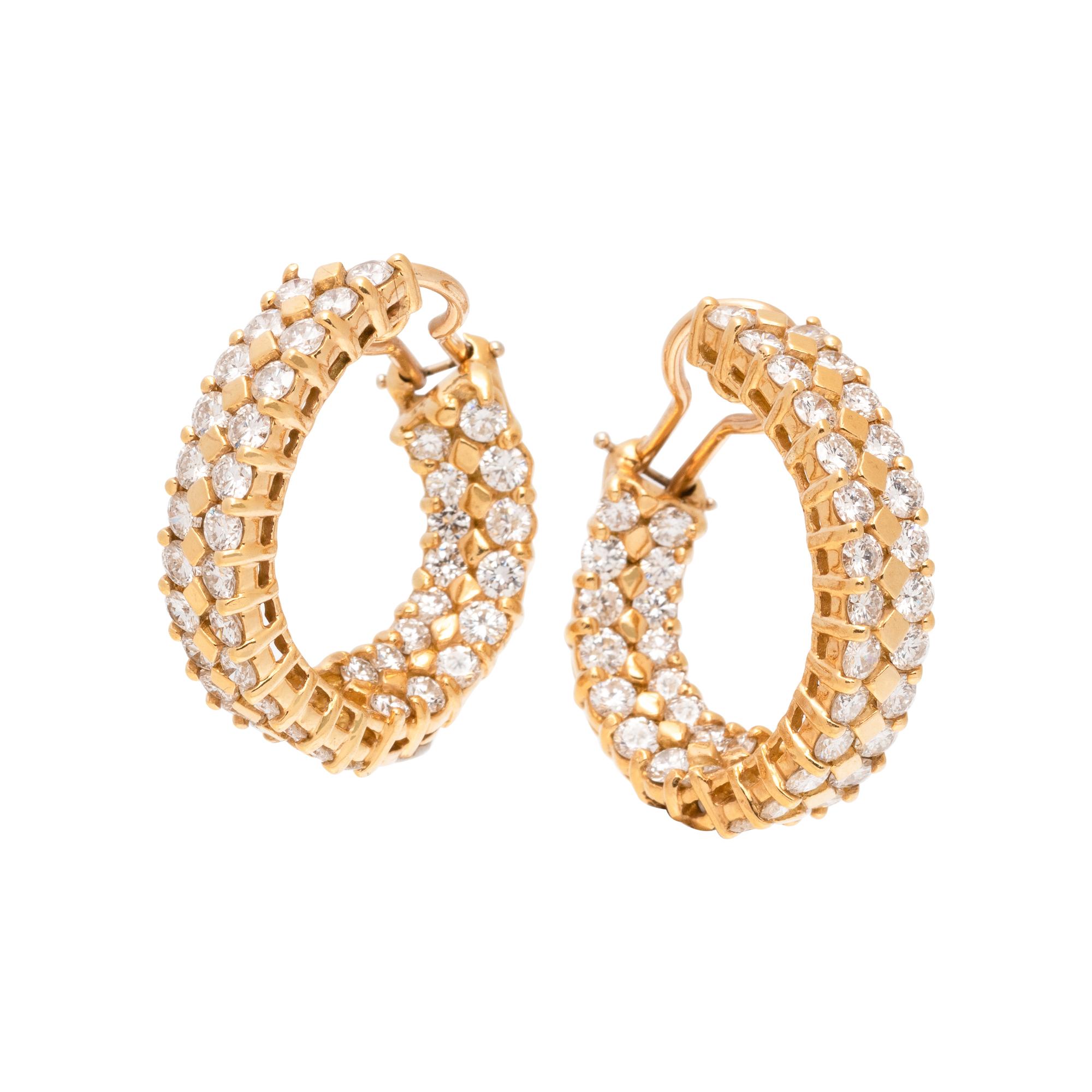 HAMMERMAN BROTHERS, DIAMOND HOOP EARCLIPS